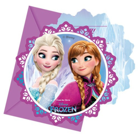Uitnodigingskaartjes Frozen - 6 stuks