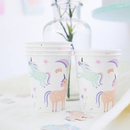 Unicorn drinkbekertjes - 6 stuks