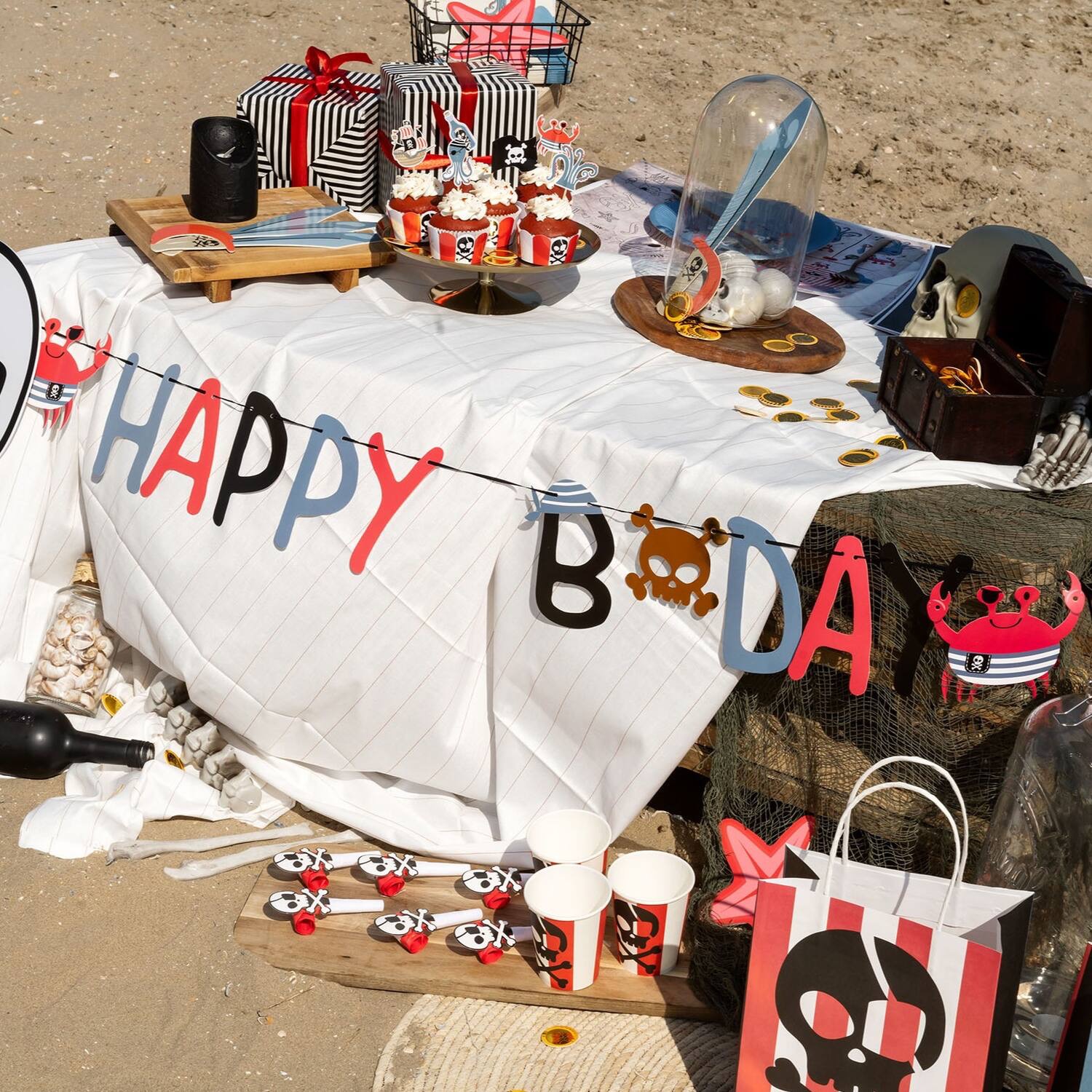 Piraten Letterslinger Happy Birthday