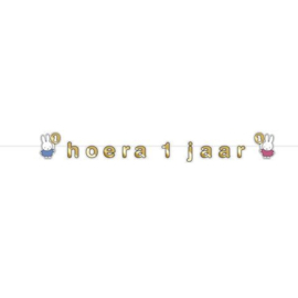 Nijntje letterslinger "Hoera 1 jaar"