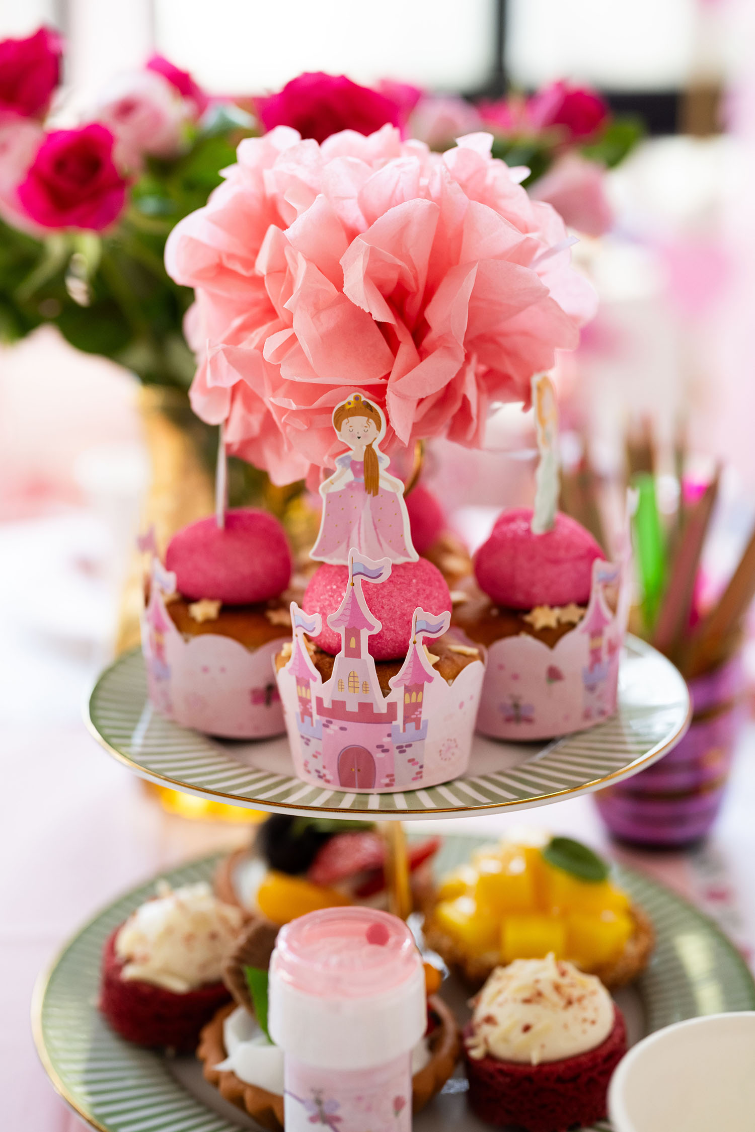 Decoratieset voor 6 prinsessen cupcake traktaties