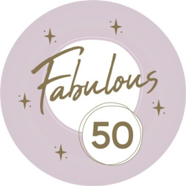 50 jaar feestbordjes Fabulous 50