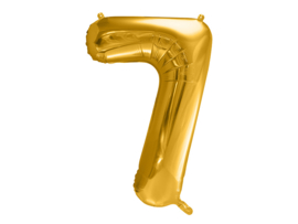 XL Cijfer ballon 7 goud  86cm