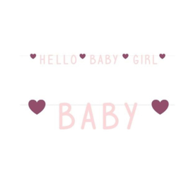 Letterslinger geboorte "Hello Baby Girl"