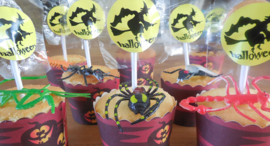 Lollie Halloween Heks op bezem  - per stuk