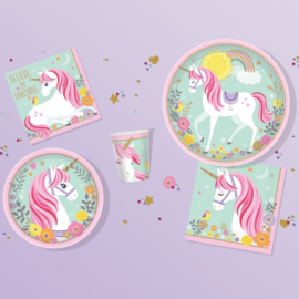 Unicorn bordjes 23 cm - 8 stuks