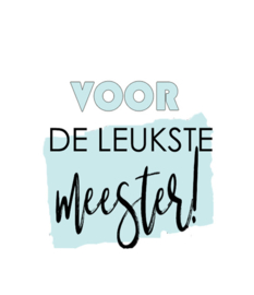 Traktatielabel Voor de leukste meester!