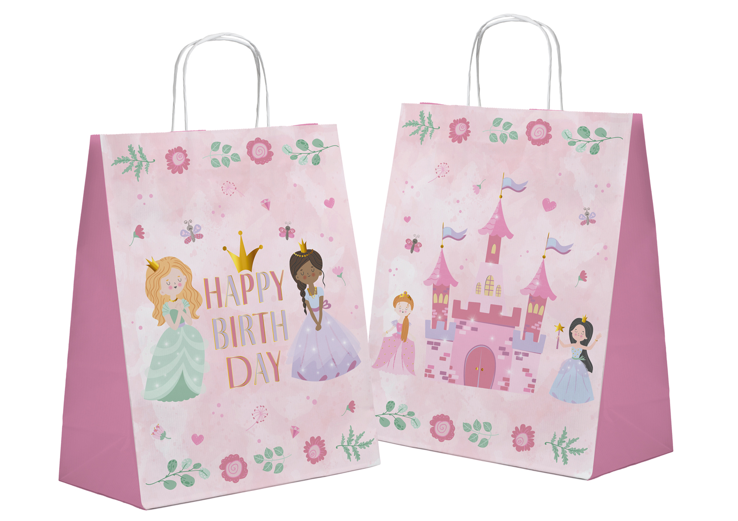 Prinsessen uitdeel tasjes 6 stuks