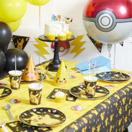Pokemon bekertjes zwart - 8 stuks