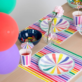 Kartonnen drinkbekers Stripetastic 8 stuks