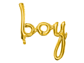 Tekst ballon goudkleurig Boy