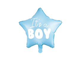 Folie ballon blauw ster It's a boy