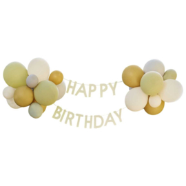 Happy Birthday slinger+ballonnen-set jungle