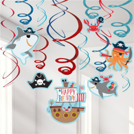 Piraat AHOY swirls hangdecoratie