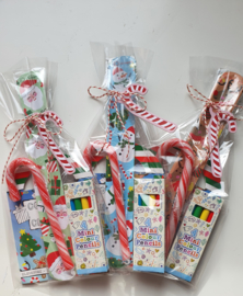 Cadeau label snoepstok Candy Cane