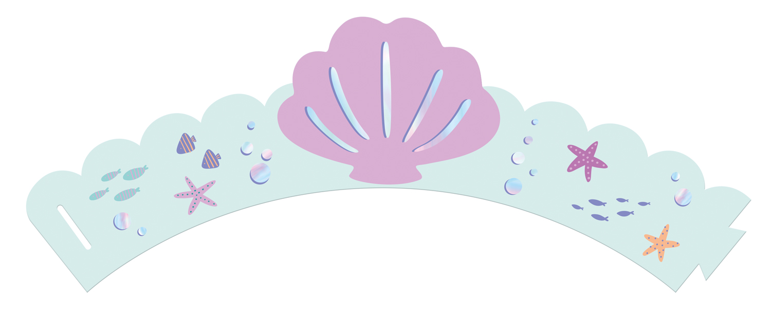 Decoratieset voor 6 zeemeermin cupcake traktaties