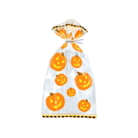 Foliezakjes  met pompoenen Halloween- 20 stuks