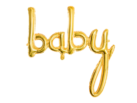 Tekst ballon goudkleurig Baby