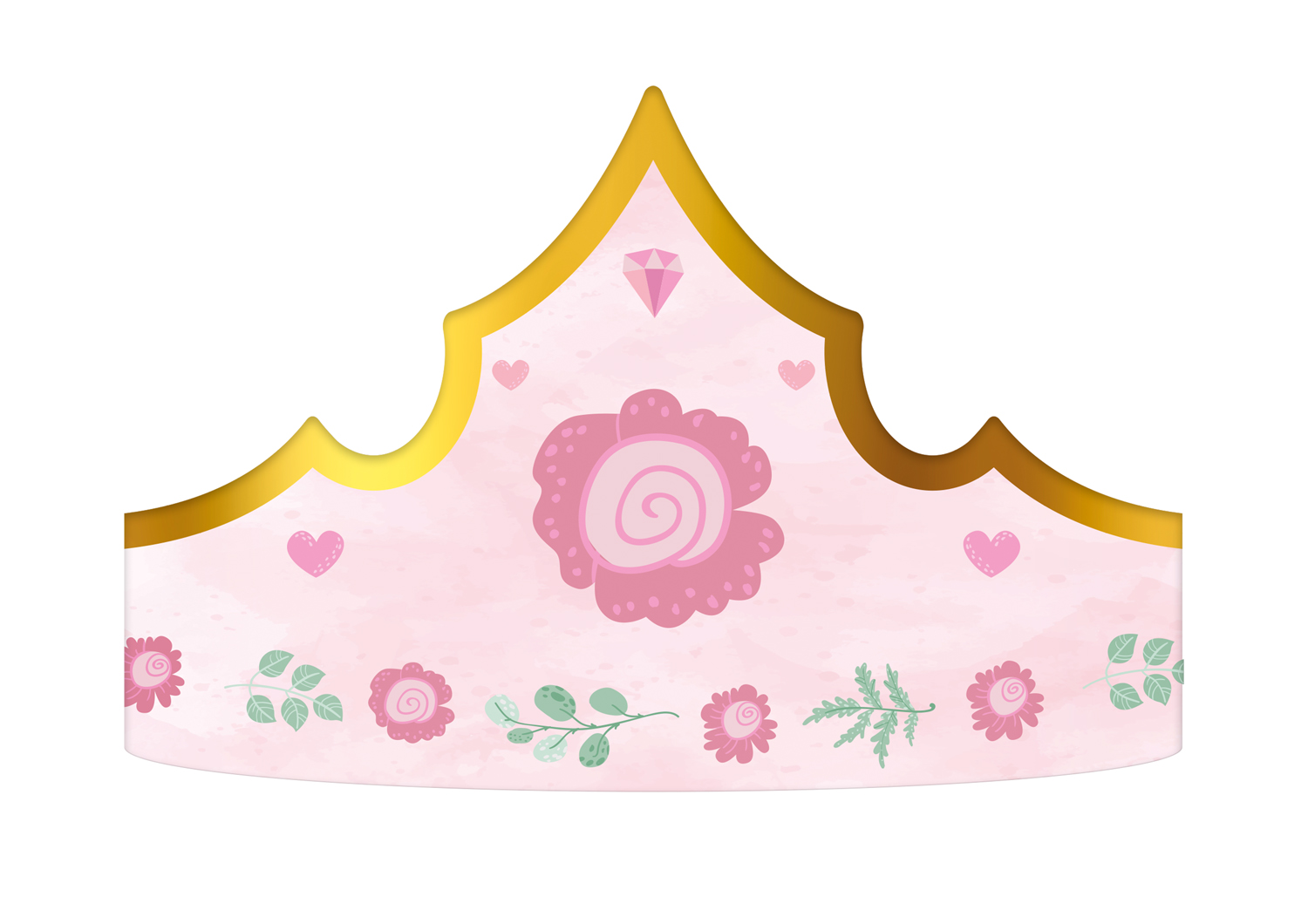 Prinsessen kroontjes 6 stuks