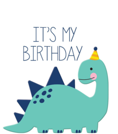 Traktatielabel Dino it's my birthday