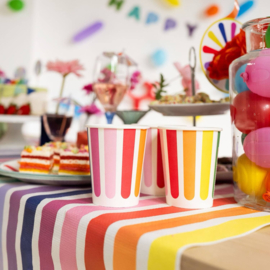 Kartonnen drinkbekers Stripetastic 8 stuks