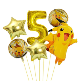 Pokemon  ballonnen set cijfer 5