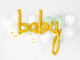 Tekst ballon goudkleurig Baby
