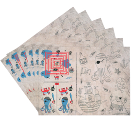 Piraten Placemats met spelletjes