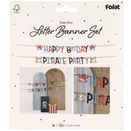 Piraten Letterslinger Happy Birthday