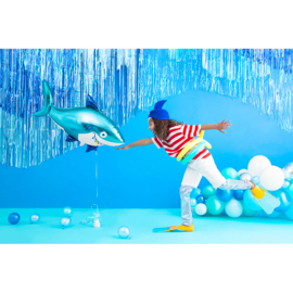 Folieballon Haai blauw