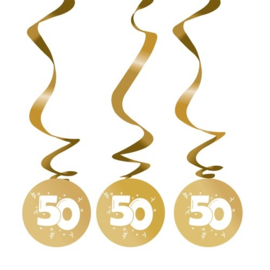 50 jaar swirls hangdecoratie