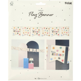 Vlaggenlijn Happy Birthday Star Burst 6m
