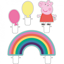 Peppa Pig taart kaarsjes - set van 4