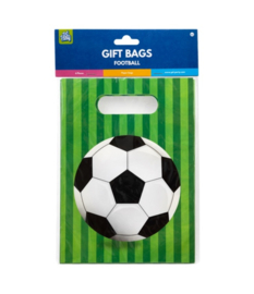 Voetbal uitdeelzakjes - 6 stuks