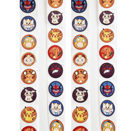 Pokemon ronde  mini stickertjes - set van 9