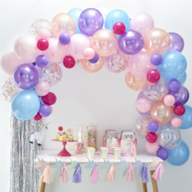 Ballonnenboog Pastel tinten - 80 delig