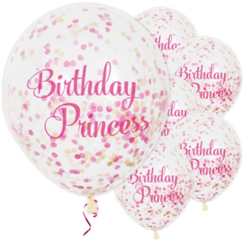 Confetti ballonnen Birthday Princess