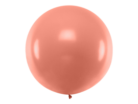 XXL ballon  rond rosé-goud metallic - 1 meter