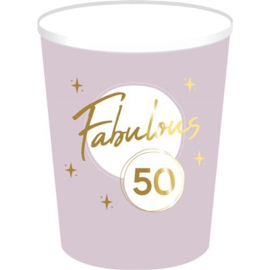 50 jaar bekertjes Fabulous 50