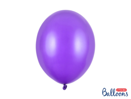 Ballonnen paars metallic - 10 stuks
