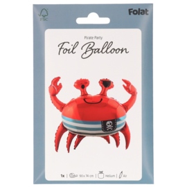 Folieballon Krab Piraten Party 90x74 cm