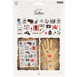 Piraten tattoos 25 stuks