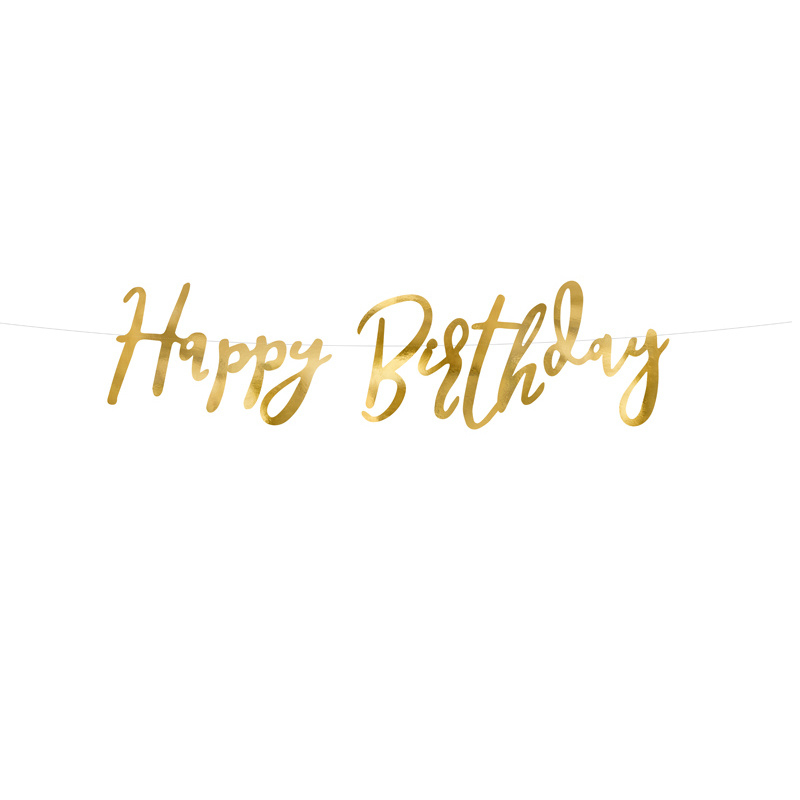Happy Birthday slinger goud | Slingers | i-Presents voor je kinderfeestje