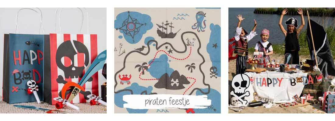 Piraten feestversiering voor een piraten kinderfeestje