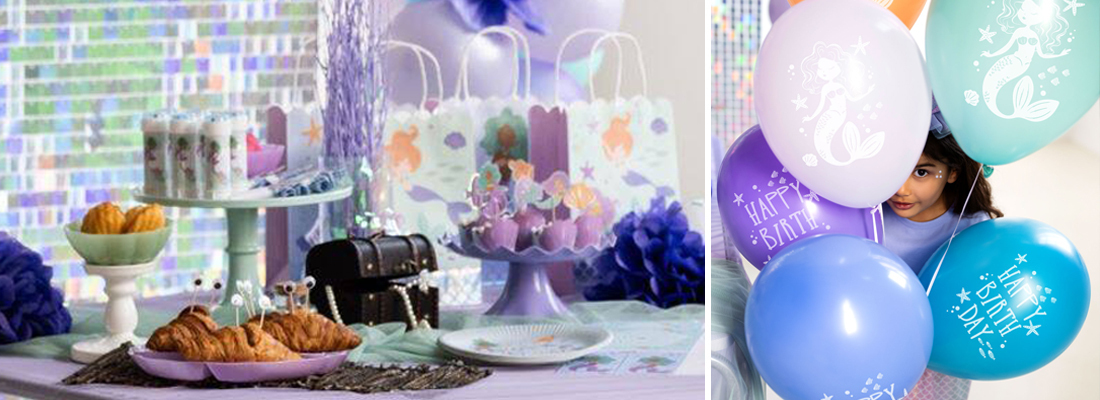 Feestdecoratie voor een zeemeermin feestje