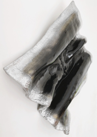 Sculptuur "Deep Soul Black Wave" - Black/ Silver/ Gold edition