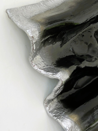 Sculptuur "Deep Soul Black Wave" - Black/ Silver/ Gold edition