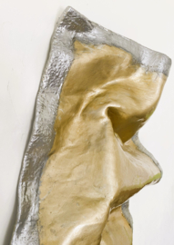 Sculptuur "Golden River El Toro" - Gold/ Silver edition
