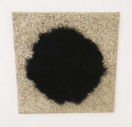 "Black Oasis" - Black/ Champagne Gold edition - 60 x 60 cm