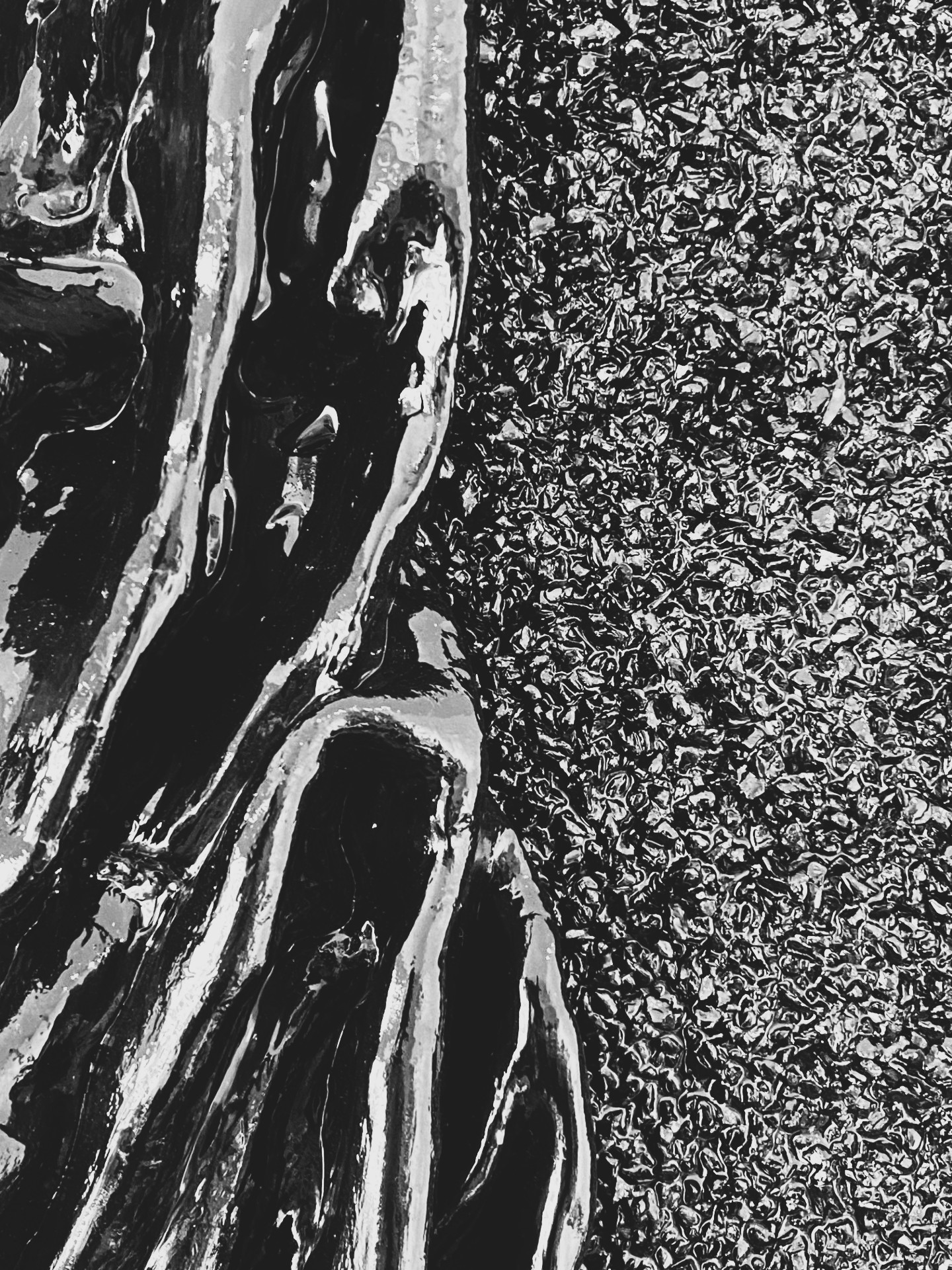 "Elements"- Black Gloss edition - Ø 53 cm